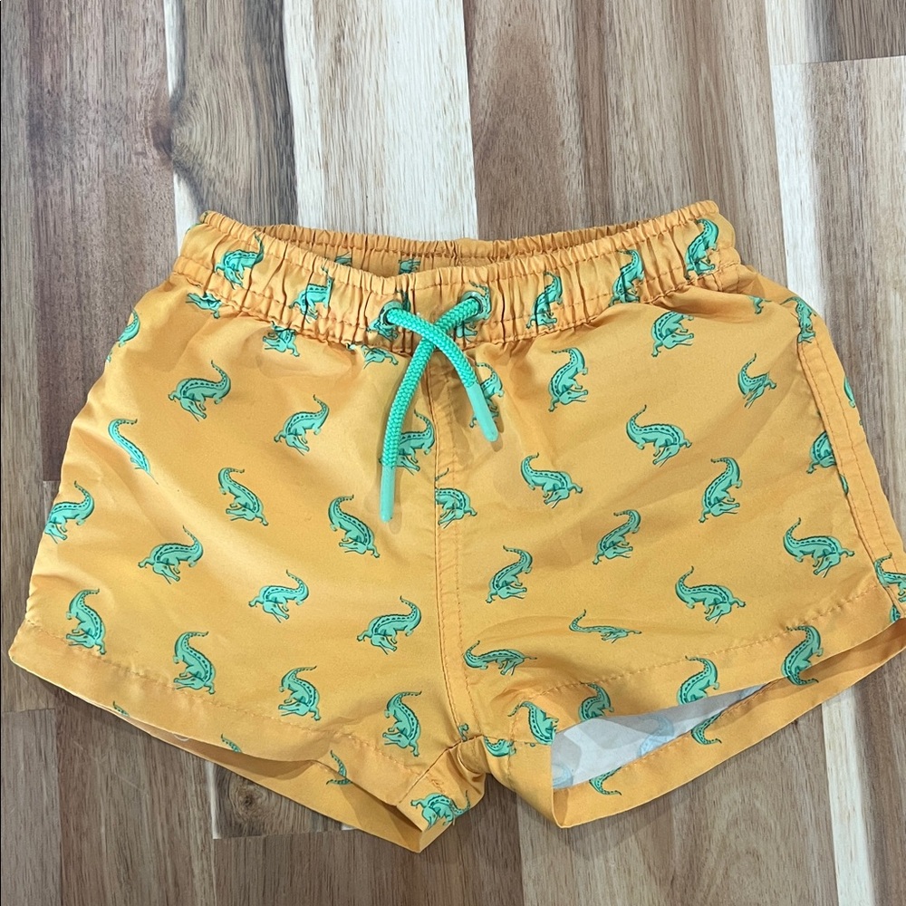 Zara Swim Shorts with Alligator Print 12-24 months